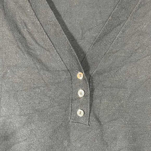 Lane Bryant Black Minimalist V-Neck Sweater - Size 22/24 - Women's Plus Size Top - Picture 3 of 7